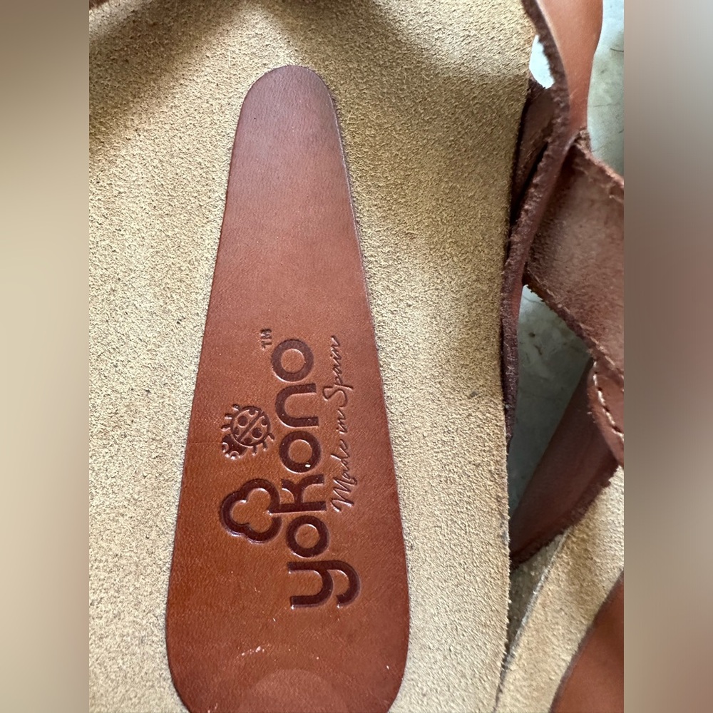 Leather Strappy Brown Women's Sandals - Picture 8 of 8